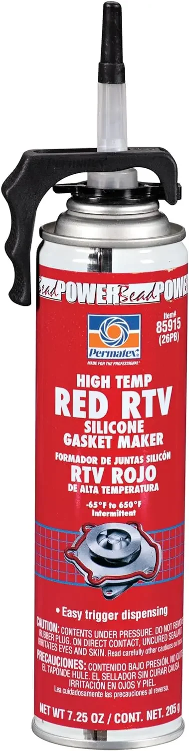Permatex High-Temp Red RTV Silicone Gasket Maker - 7.25 oz Aerosol Permatex High-Temp Red RTV Silicone Gasket Maker - 7.25 oz Aerosol