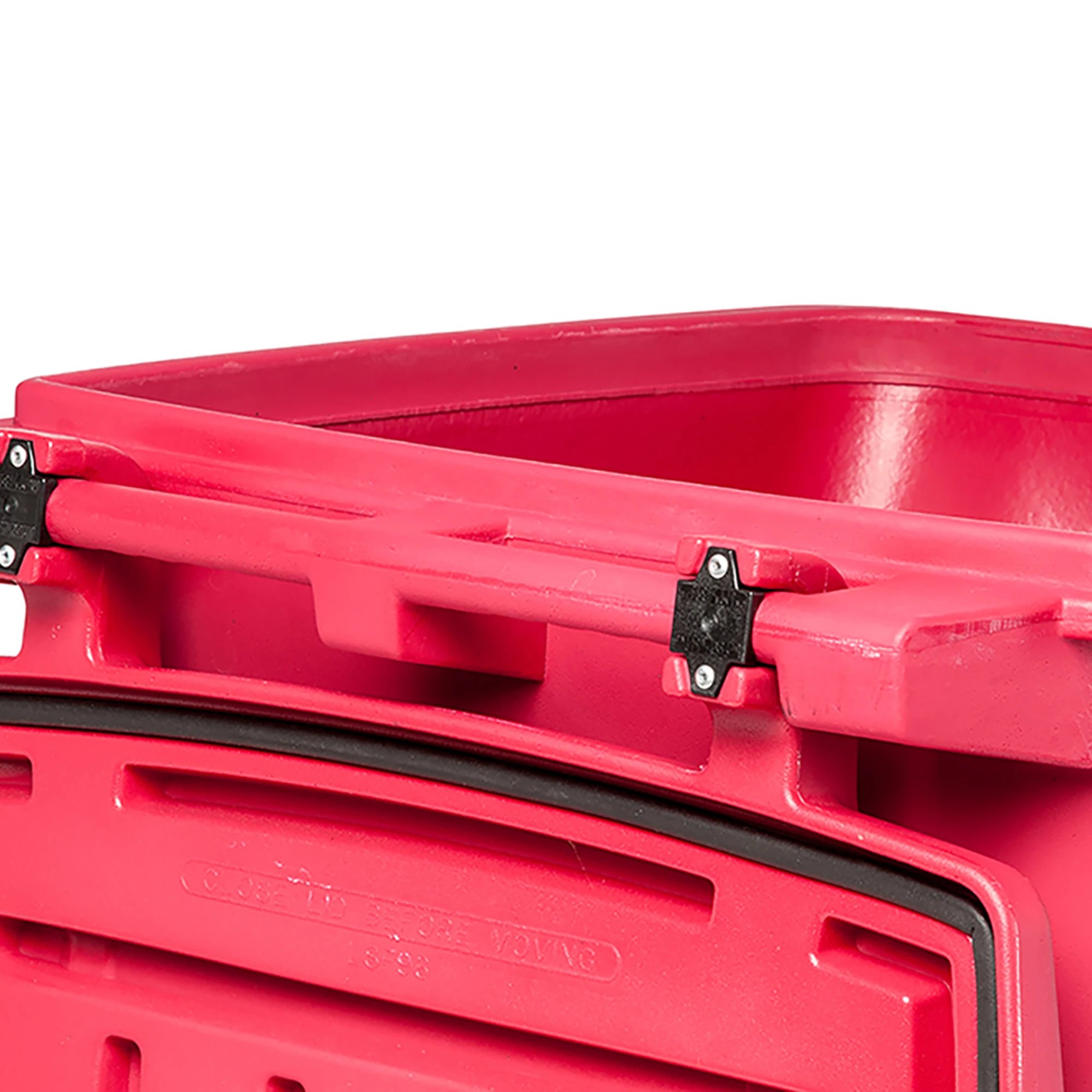 Toter® 96 Gal. Red Hazardous Waste Trash Can with Wheels and