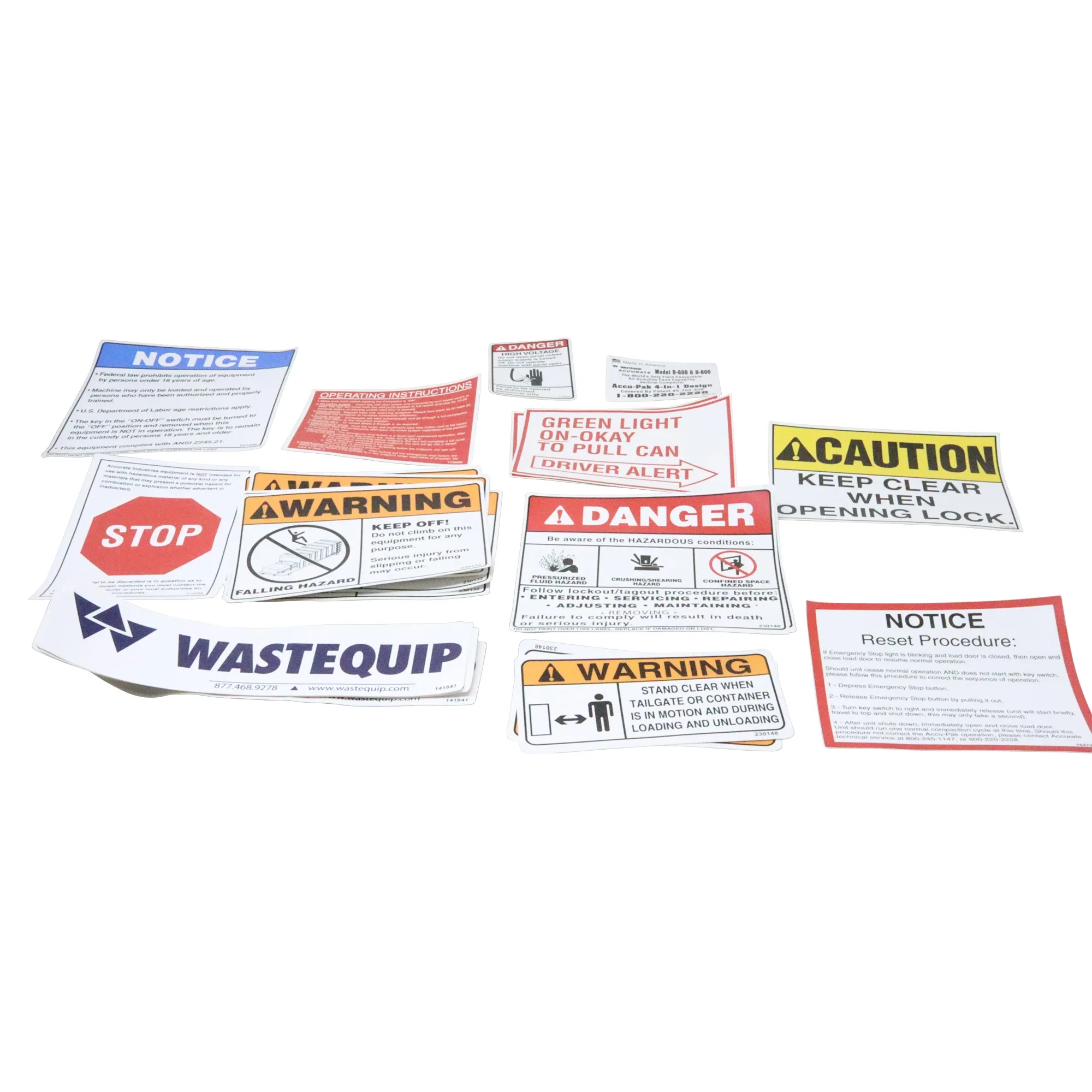 Wastebuilt® Decal Kit Accu Pak