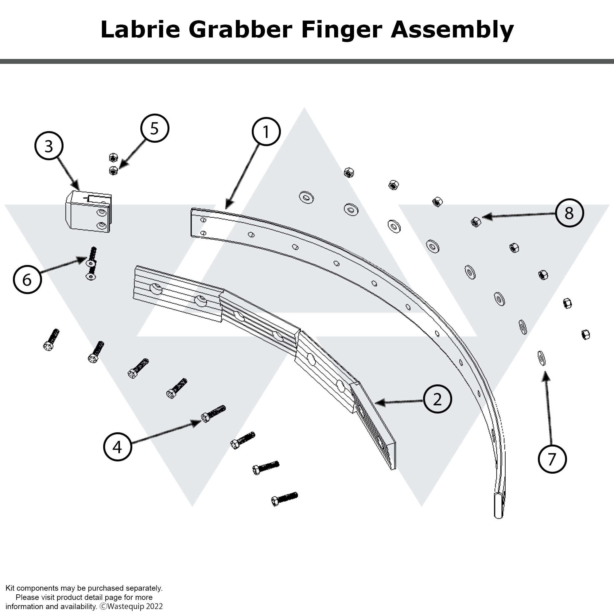 Wastebuilt® Replacement for Labrie Finger Assembly, Grabber, 300