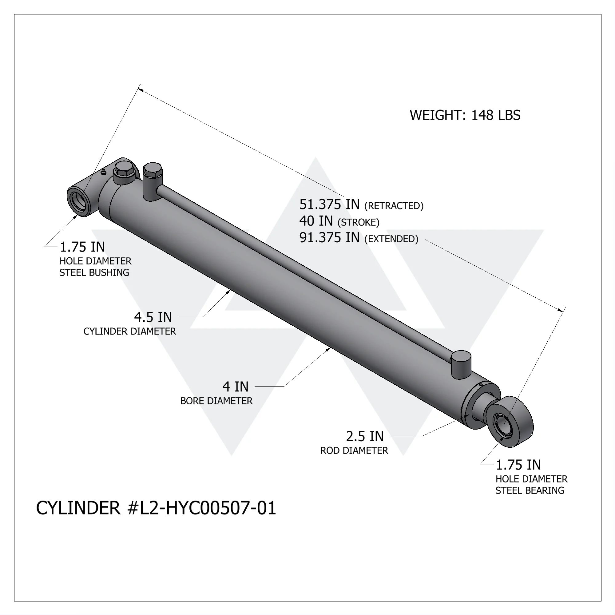 Wastebuilt® Replacement for Labrie Packer Cylinder (4