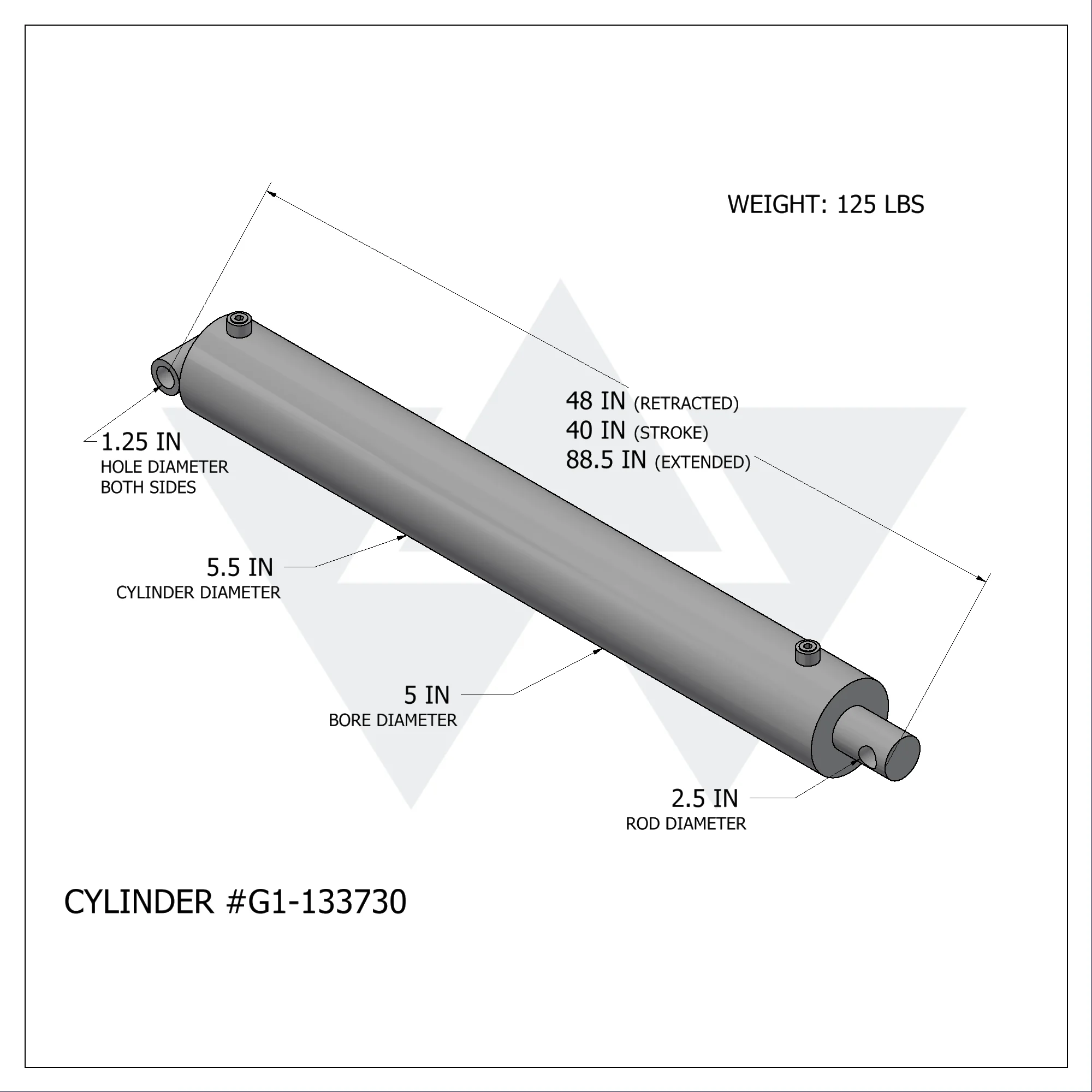 Galbreath™ Hydraulic Non-Bypass Cylinder (5