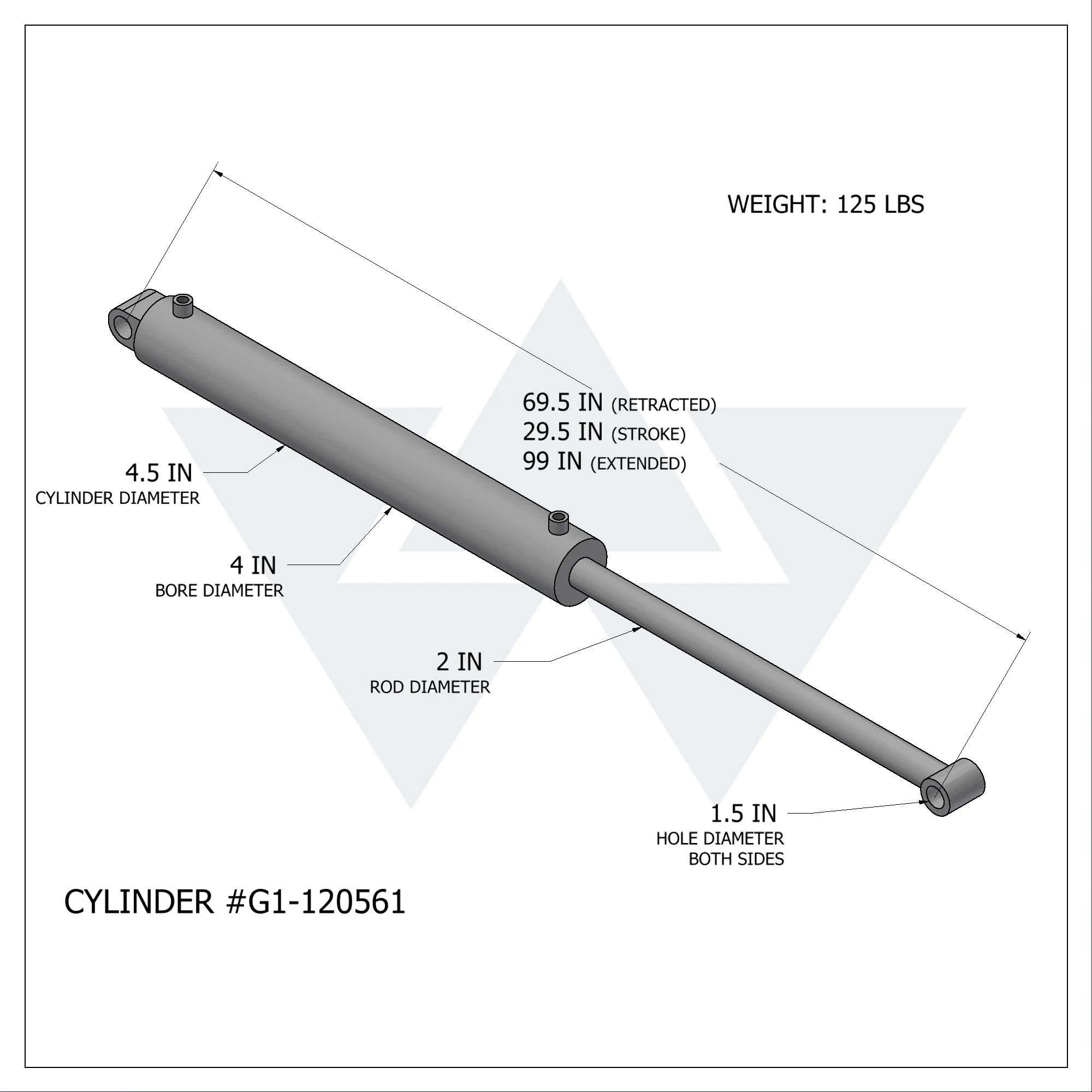 シュ・ルラニページ Galbreath™ Hydraulic Tilt Cylinder for CH8000 (4