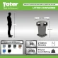 Toter® 60 Gal. Park Trash Can with Lid slider navigation image