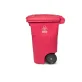 Toter® 64 Gal. Red Hazardous Waste Trash Can with Wheels and Lid Lock slider navigation image